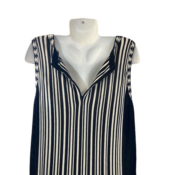 Nic + Zoe Women's Black/Cream Sleeveless Knit Sweater Slightly Flare Dress SZ 3X - Picture 8 of 10